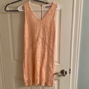 Peach tart lace dress